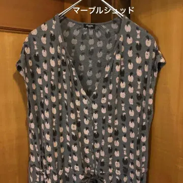 Marble sud 마블슈드 사과 패턴 원피스 그레이 계열