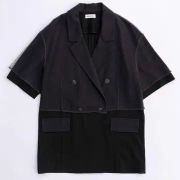 MAISON SPECIAL 시스루 레이어드 하프 슬리브 자켓