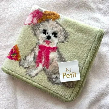 EjPetit 아른죠 올 패턴 말티즈 셔닐 직조 손수건