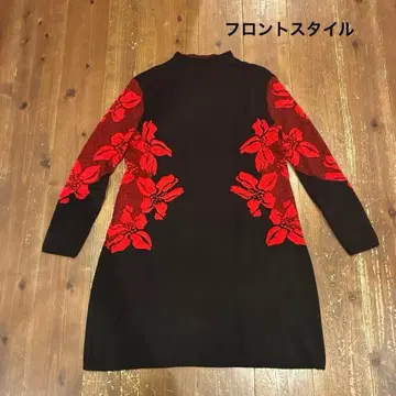 꽃무늬 니트 원피스 M L