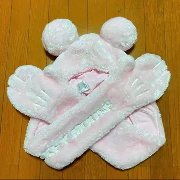 디즈니 머리띠 팬캡 머플러 장갑 미키 핑크