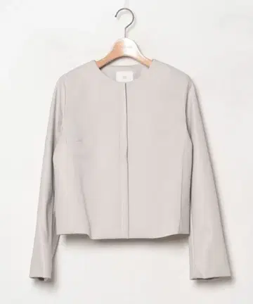 AMACA 노카라 인조 가죽 레더 자켓 숏 기장 사이즈 40 그레이지