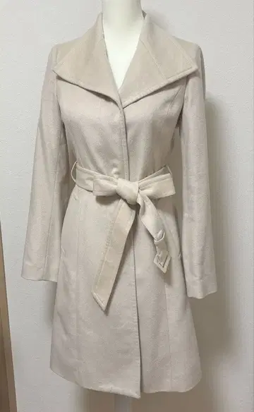 쿠 드 샹스 롱 코트 벨트 포함