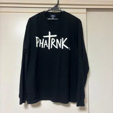 PHATRNK 블랙 로고 긴팔 T셔츠 L 사이즈