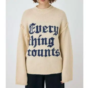 마우지 스웨터 moussy KNITTED WORDS