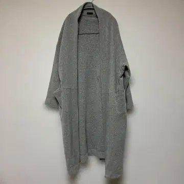 YAMADAYA Aga 그레이 롱 가디건 코트 오픈 프론트