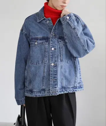 새상품 select MOCA 빅 실루엣 데님 자켓 블루