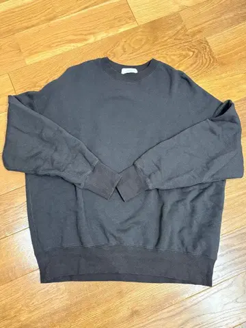 카구레 코튼 셀 맨투맨 풀오버 쭈리 차콜