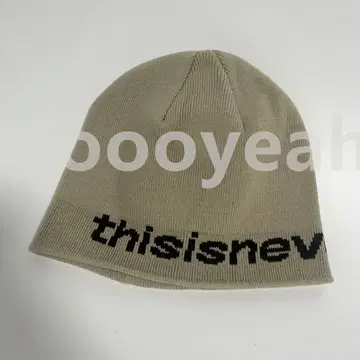 thisisneverthat 베이지 로고 비니
