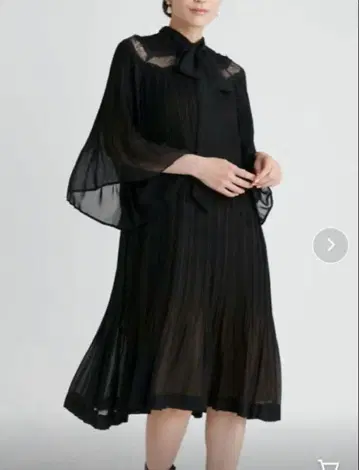 CELFORD 레이스 콤비 플리츠 원피스 36