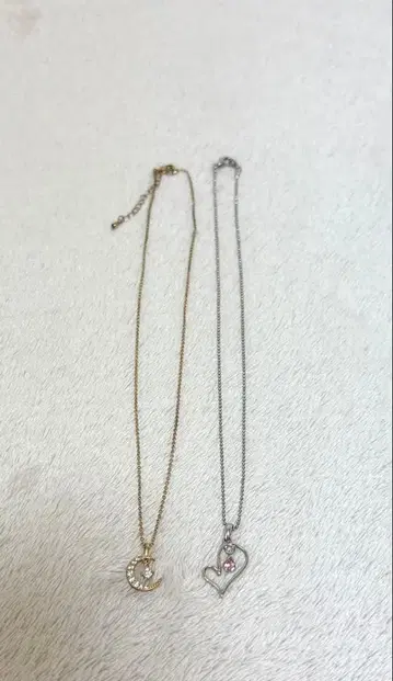 달과 하트 목걸이 2세트