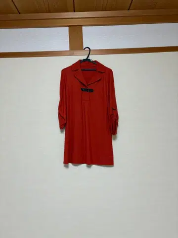 레리안 오렌지 7부 소매 튜닉