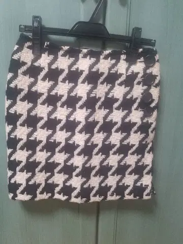 [ 미착용 ] prideglide 하운드 투스 패턴 타이트 스커트