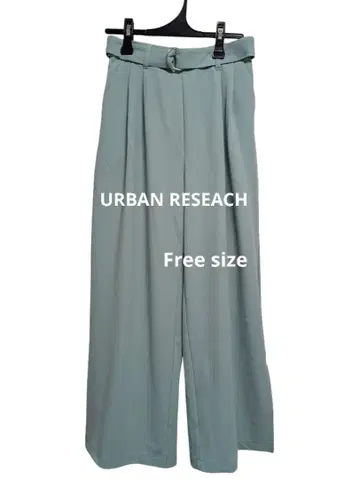 새상품 어반 리서치 컷 조젯 와이드 팬츠 민트 그린 프리