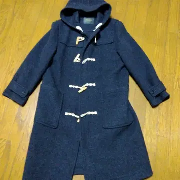 Kent 다크 그레이 더플 코트 후드 부착