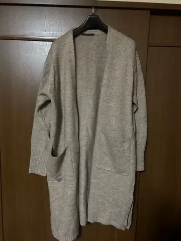 밴야드 스톰 베이지 롱 가디건 니트 코트