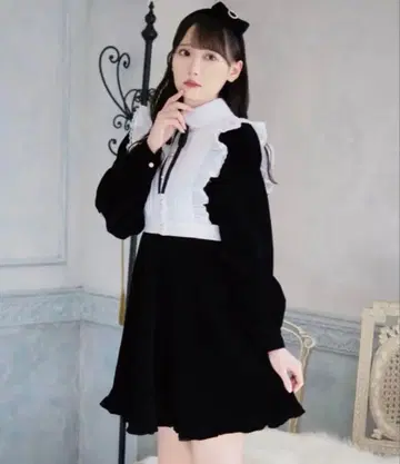 Honey Cinnamon 메이드라이크 벨로아 원피스