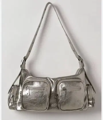 JEANASIS 4 포켓 원 숄더 백 실버