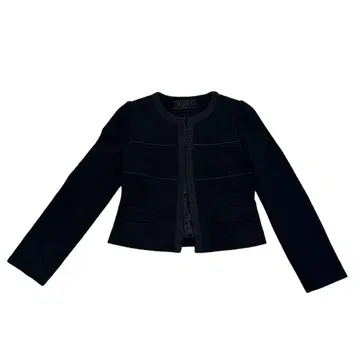 TO BE CHIC 사이즈 M(38) 블랙 노카라 자켓 트위드풍