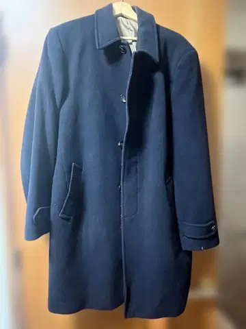 M&S 캐시미어 혼방 더플 코트 L 네이비