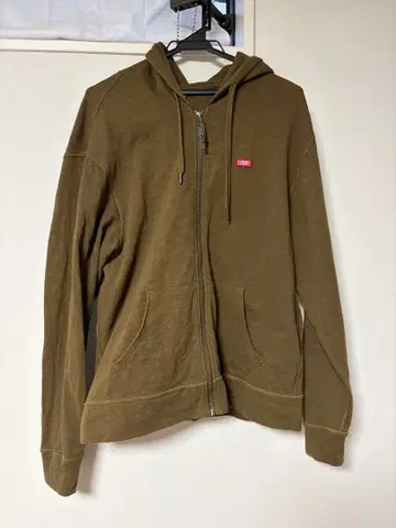 참스 키스톤 풀 집업 후드티 올리브