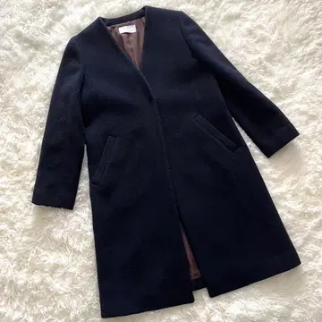 애니시스 anySiS 네이비 울 노카라 코트 2