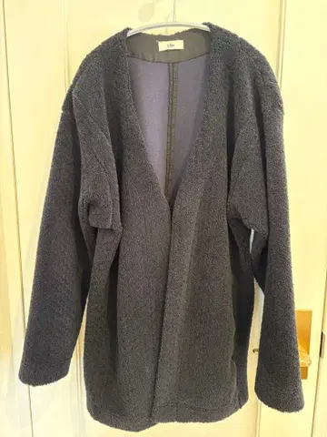 Uhr 우아 PILE COAT 파일 코트 보아 자켓 네이비