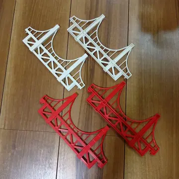 프라레일 낚시 다리 4개 세트 빨간색 화이트