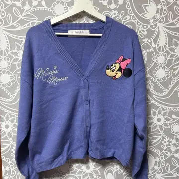 Disney 미니 마우스 자수 가디건 L