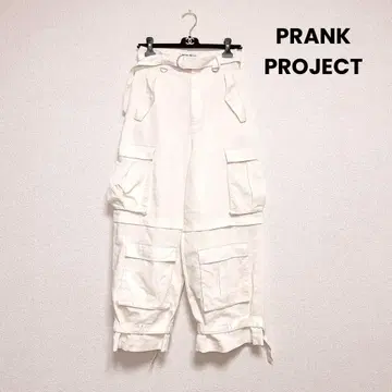 PRANK PROJECT 카고 와이드 팬츠 볼륨 화이트 아이보리