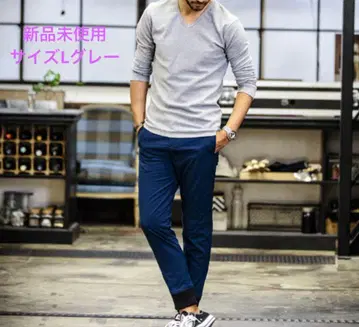 mlt1679-Span V-Neck Long Sleeve Tee L