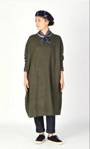 45rpm 고급 알프스 니트 원피스 부드럽고 넉넉한 38500엔