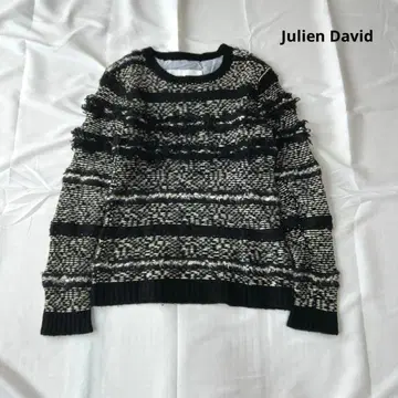 Julien David 니트 스웨터 블랙 화이트 S