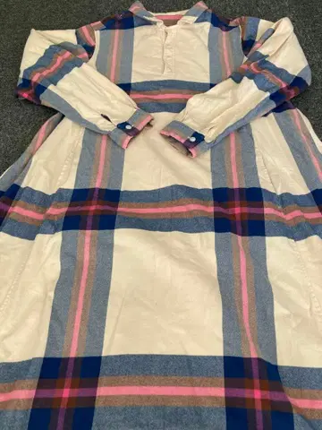 BEAMS BOY 빔즈 보이 빅 타탄 체크 플란넬 원피스