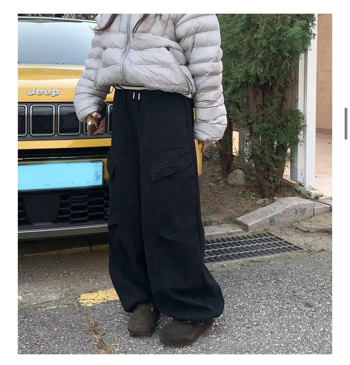 리즈닝) 투웨이 와이드 조거팬츠