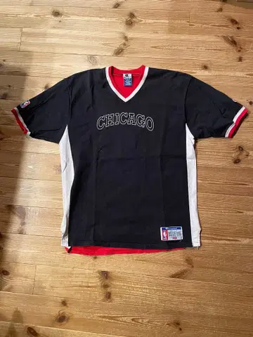 90s 챔피온 반팔 맨투맨 슈팅 셔츠 시카고 불스 XL