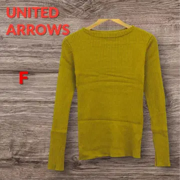 UNITED ARROWS 유나이티드 애로우즈 긴팔 니트 머스타드