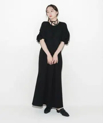 eaphi waist tuck volume ribbon onepiece