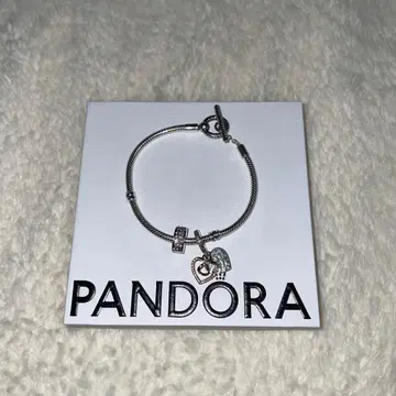 PANDORA 실버 팔찌 참 포함 2점