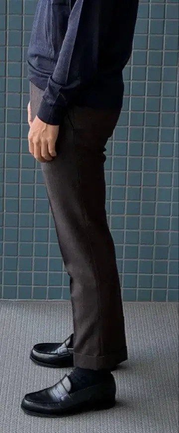 INCOTEX 인코텍스 울 슬랙스 Super100's 브라운