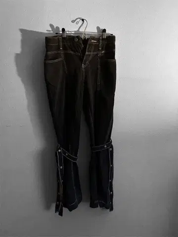 펑크 그런지 블랙 데님 팬츠