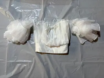 Riu R짱 Gather off shoulder tops 화이트