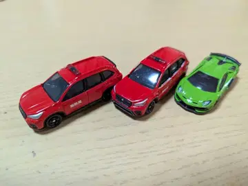 미니카 3대 세트 소방국 스바루 FORESTER, 람보르기니 그린