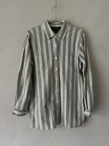 [ DENIM & CO. ] 90s 구제 의류 스트라이프 셔츠 S