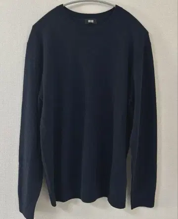 유니클로 캐시미어 크루넥 스웨터 네이비 다크 네이비