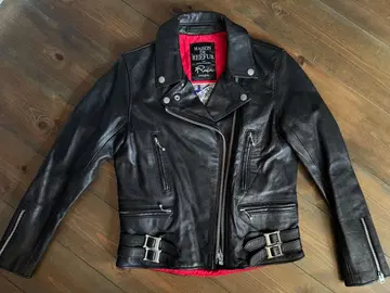 MAISON DE REEFUR 블랙 더블 라이더 자켓