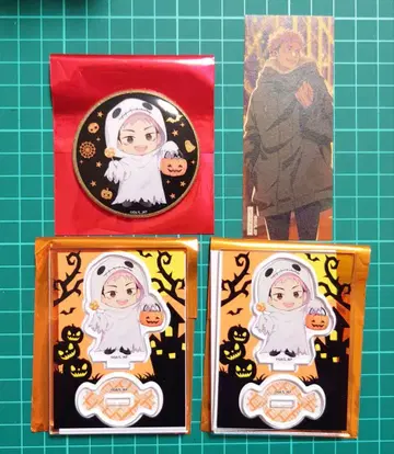 주술회전 말큐브 아크릴 스탠드, 캔뱃지, 특전 이타도리 유우지 4세트