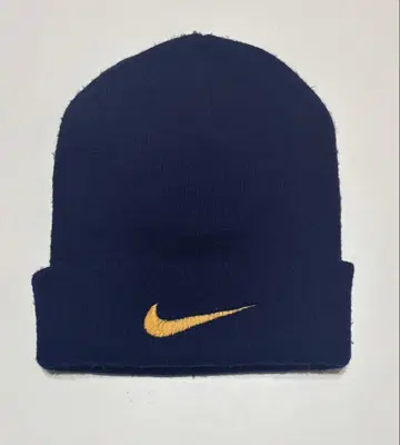 나이키 네이비 니트 모자 스우시 로고 비니
