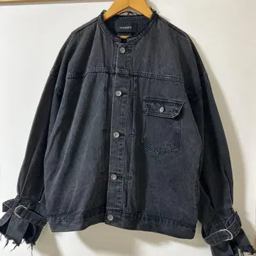 JEANASIS 노카라 데님 자켓 오버 사이즈 여성용