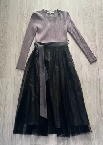 [ Rirandture ] 니트 도킹 원피스